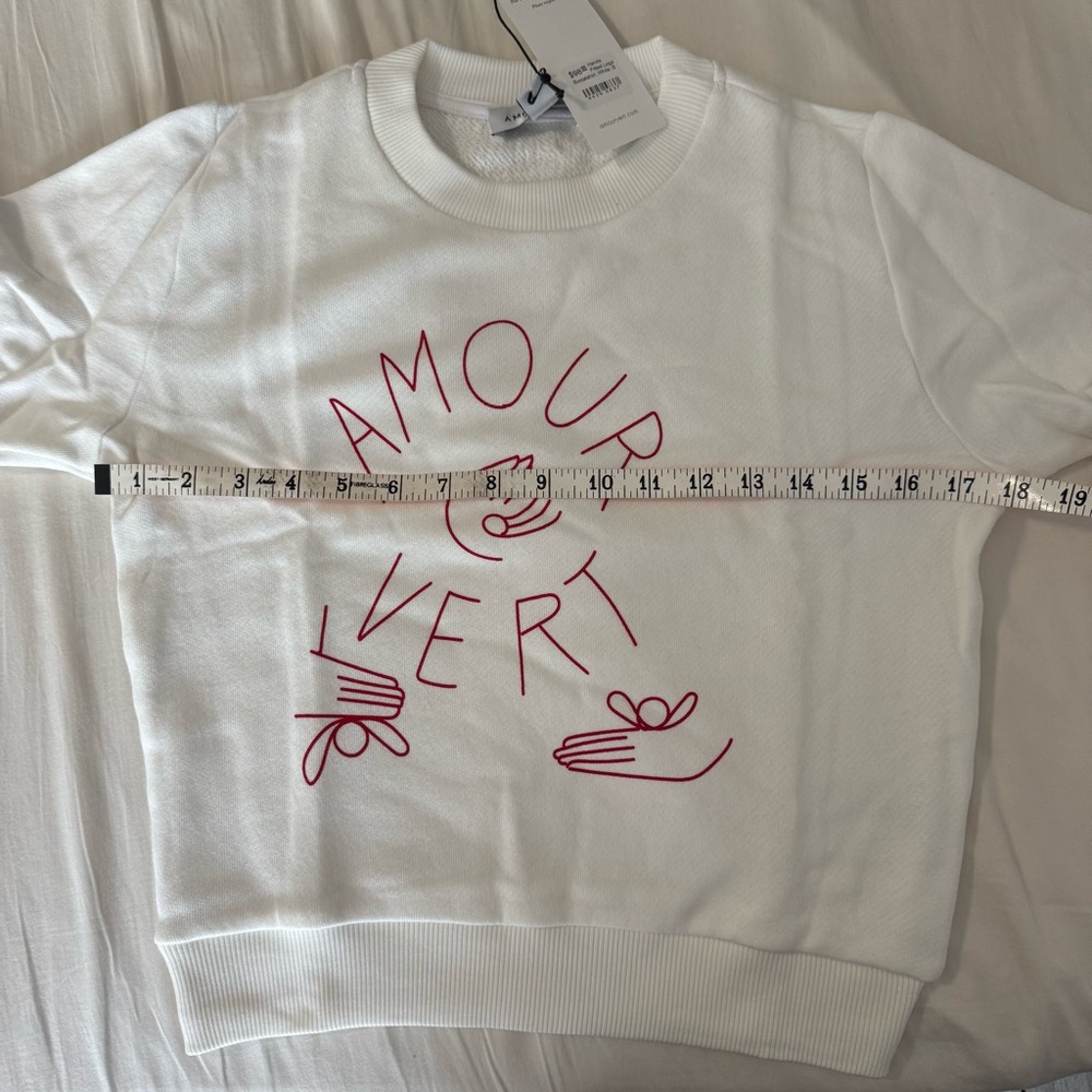 NWT Amour Vert Hands Logo Sweatshirt Size Small - Picture 4 of 6